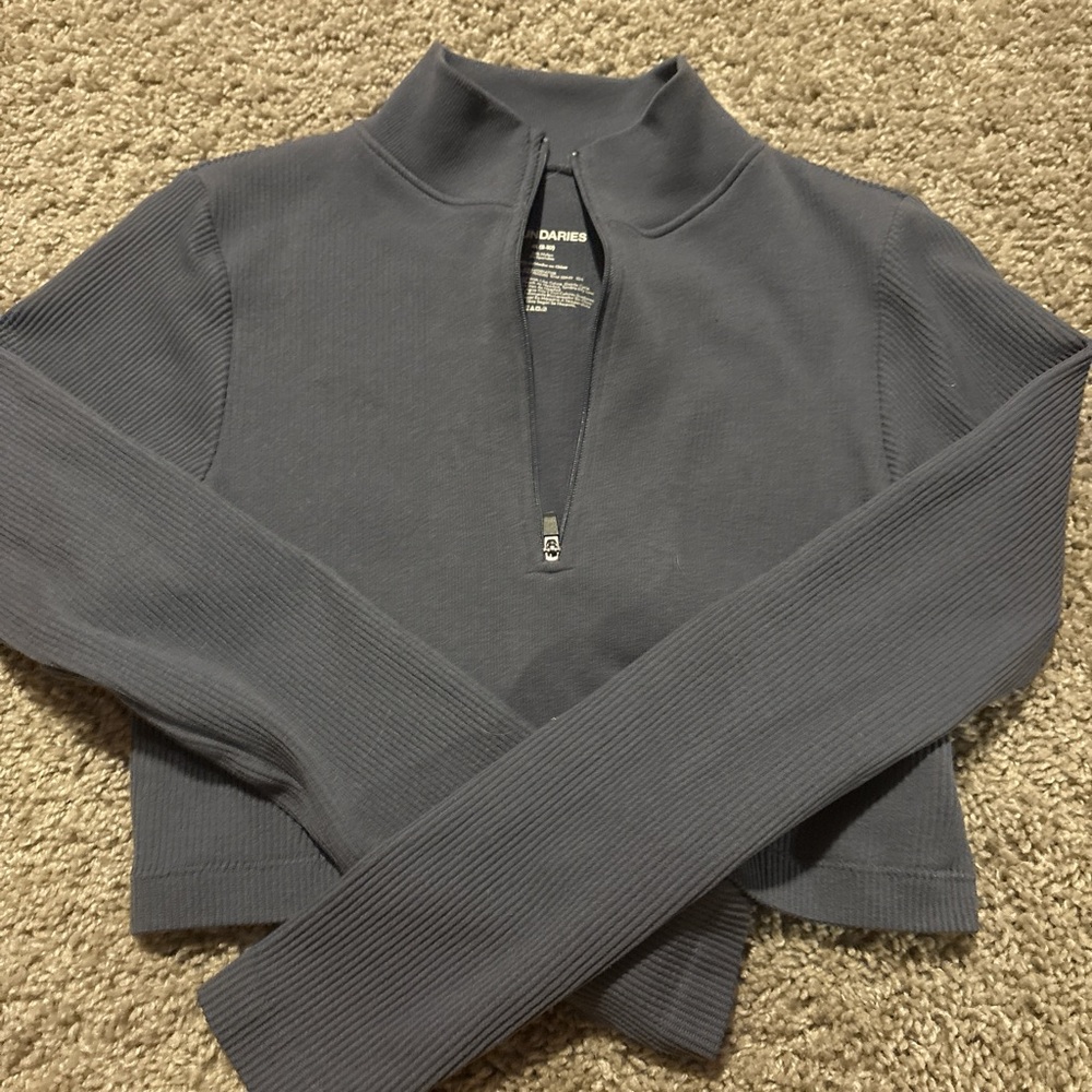 No Boundaries Charcoal Quarter-Zip Sweater
